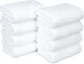 Amazon Basics 8-Pack Soft, Highly Absorbent, Quick-Dry Hand Towels, 100% Cotton, 28" x 16", White