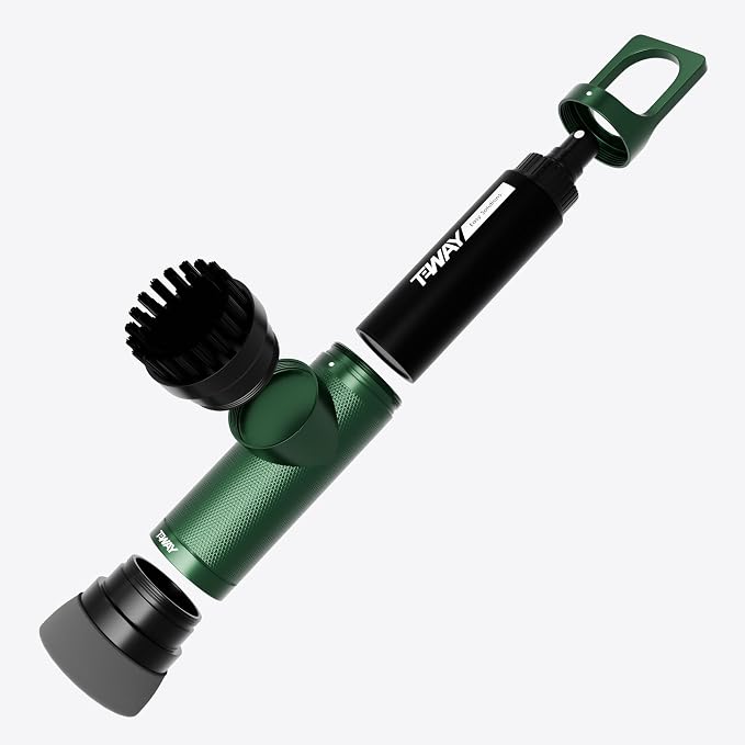 Golf Club Brush Cleaner with Water Spray Bottle and Sponge - Clean Golf Clubs Golf Balls Shoes All at Once - Heavy Duty - Golf Cleaning Device - Golf Accessories- USA Company (Sport Green)