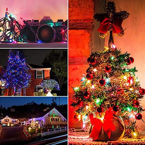 Minetom Clear Christmas String Lights 100 Counts 20 Feet Multicolor