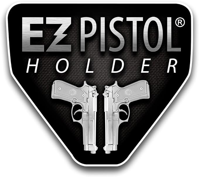 Adhesive Handgun Holster Organizer Gun Safe, Car, Desk, Carpet-Firearm Protection w Nylon Padded Interior, Full Size, 9mm