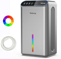 Dehumidifier for Basement (85 OZ, 800 sq ft) Quiet Dehumidifiers for Home, Auto Shut-Off, Sleep Mode, 3 Gear Timer(8H,16H,24H), Small Dehumidifier for Bedroom, Bathroom with Drain Hose(Milky Sliver)