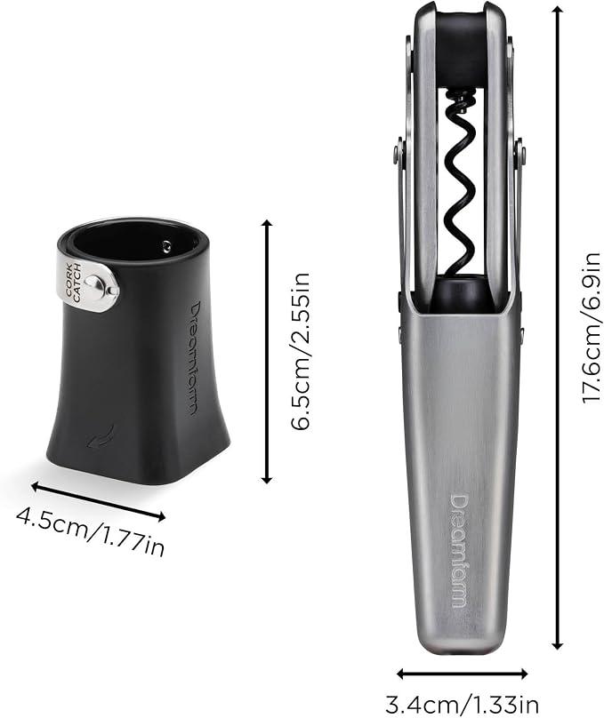 Dreamfarm Bar Tools Bundle | Champop Fast, Easy & Safe Champagne Cork Popper and Winopen Automatic Pocket Wine Corkscrew