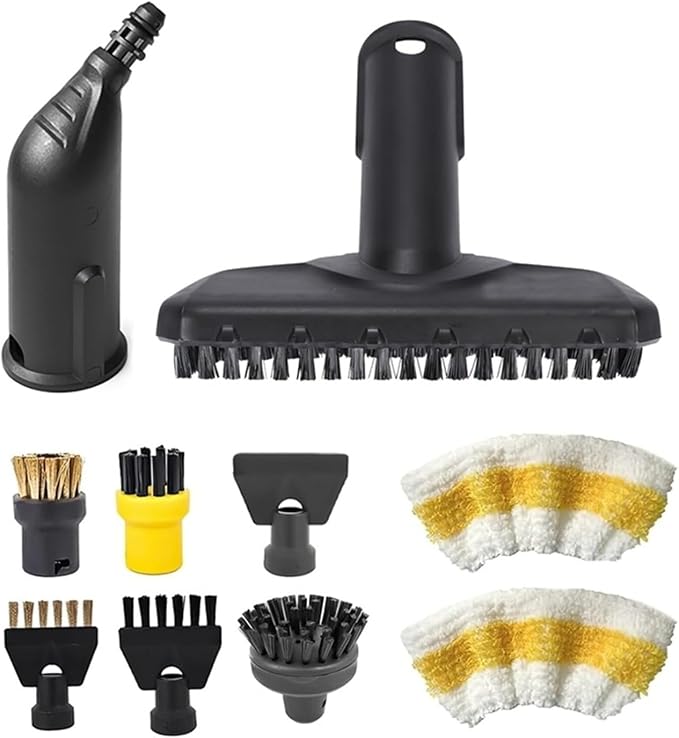Steam Cleaner Accessories Kit | Nozzles, Brushes, Cloths | Replacement for SC1 SC2 SC3 SC4 SC5 Models | Compatible with Karcher