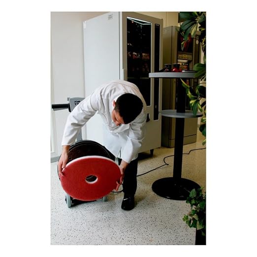 3M Red Buffer Pad 5100, 18 in, 5/Case