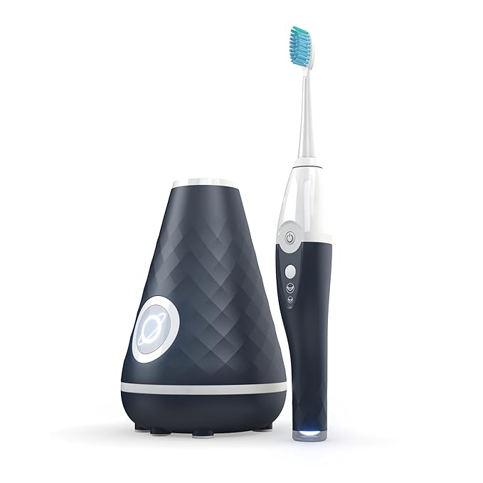 Tao Clean UV Sanitizing Sonic Toothbrush and Cleaning Station, Electric Toothbrush, Dual Speed Setting, Midnight Blue