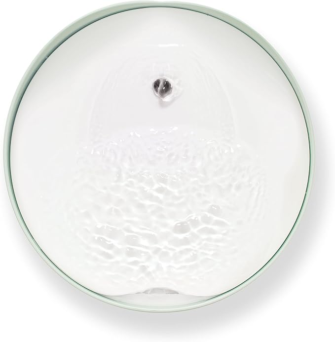 Catit PIXI Drinking Fountain, Green | Cat Water Fountain with Triple Filter and Ergonomic Drinking Options