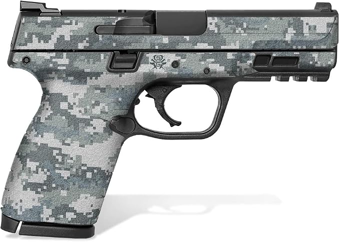 Textured Vinyl Decal Skin Kit for Smith & Wesson M&P M2.0 9mm/.40 4" Compact (Digital Camo - Army Green)