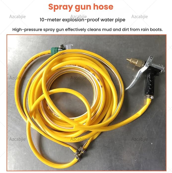 Stainless Steel Boot Scraper & Shoe Cleaning Machine | With Water Spray Gun,Automatic Mud Remover Boot Washer for All Livestock Farm Rain Boots