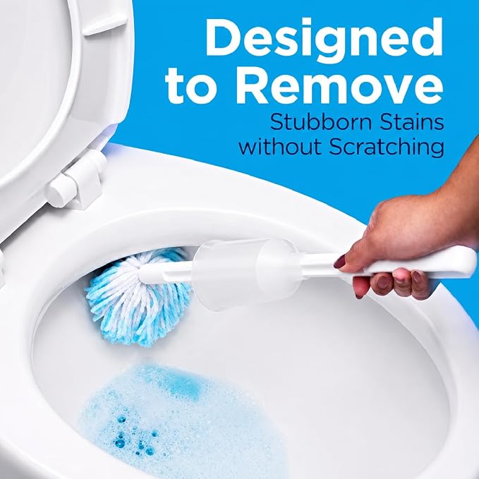 Fuller Brush Toilet Bowl Cleaner Brush – Antimicrobial Toilet Swab with Soft Non-Scratch Head, Long Handle, Deep Cleaning Under Rim (Pack of 1)