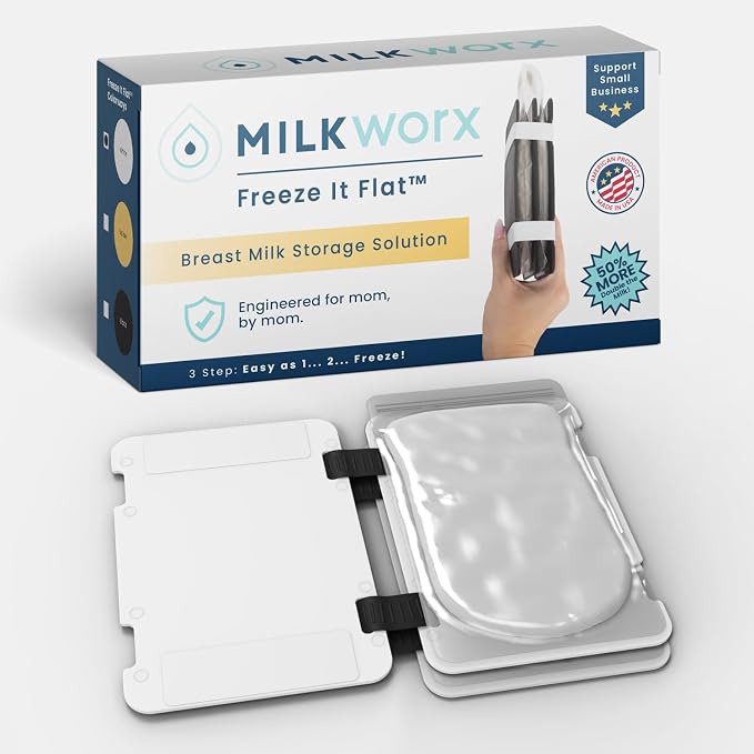 Freeze It Flat Breastmilk Freezer Organizer (White, Single 2pk) | Freezes breast milk bags flat for stacking, doubles freezer storage space, works with top milk bag brands, easy wipe clean