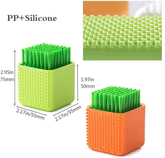 Silicone Laundry Brush Potted Washing Brush Multi-Functional Cleaning Brush, Clothes Underwear Shoes Cleaning Tool, Plastic Soft Cleaning Tool, Household Cloth Washing Brush (Mix)