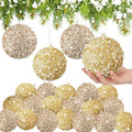 Lyrow 24 Pcs 4" Christmas Ball, Champagne Gold,Rose Gold