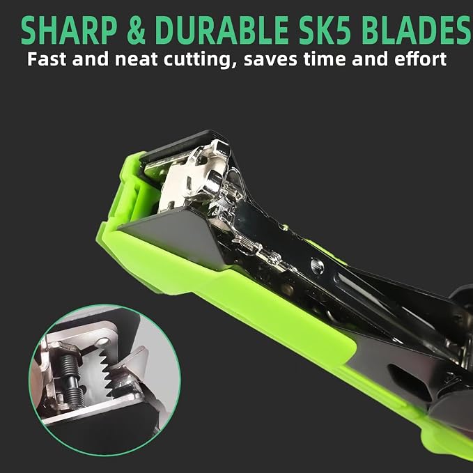 Suca Plant Tying Machine, Lightweight Plant Tying Tape Tool to Tie Up Vine Quickly, Tie Tapener Gun with Tapes and Staples Green