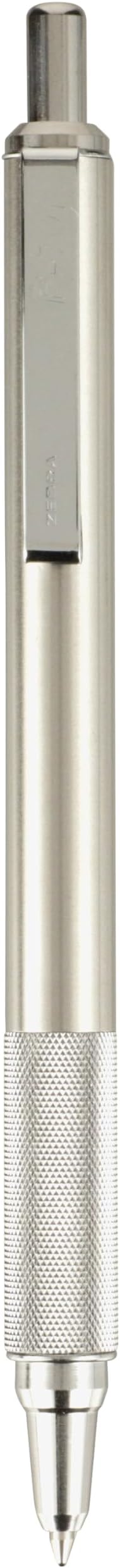 Zebra Pen F-701 Ballpoint Black Ink Fine Point 0.8mm Pen, Heavy Duty, Durable Stainless Steel Barrel, Knurled Grip, Silent Retractable Plunger, Ideal for Tactical Use, 1-Pack (29411)