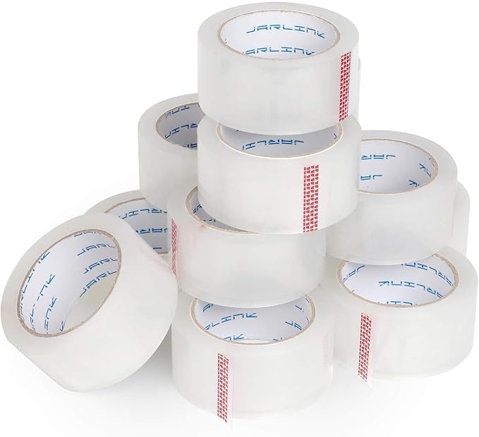JARLINK Packing Tape Dispenser Gun (2 Pack) with 2 Rolls Tape Bundle with Packing Tape (12 Rolls) for Shipping Packaging Moving Sealing