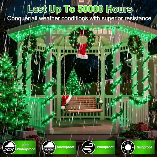 750 LED 240FT Christmas String Lights Outdoor, 12 Pro Modes with Timer