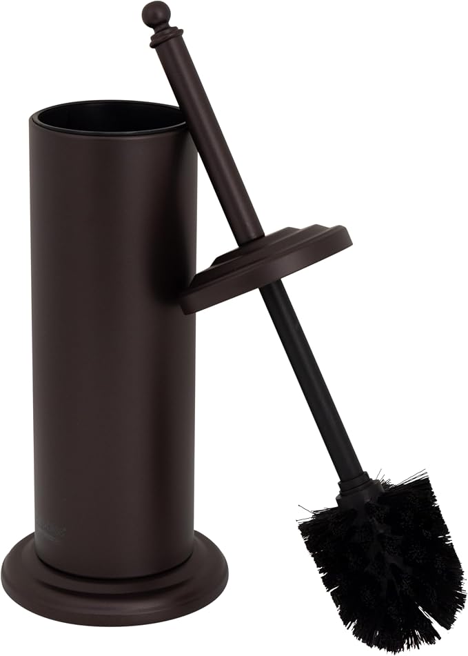 Bath Bliss Bathroom Accessories 3 Piece Trash Can, Plunger & Toilet Brush Combo Bath Set, Oil Rubbed Bronze (Model: AZ-120001-ORB)