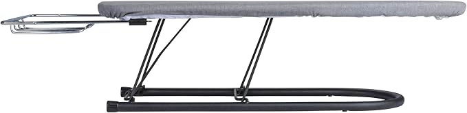 Household Essentials Tabletop Ironing Board, Durable Board with Iron Rest, Includes Door Hang, Perfect for Dorms and Small Spaces, Black with Grey Cover