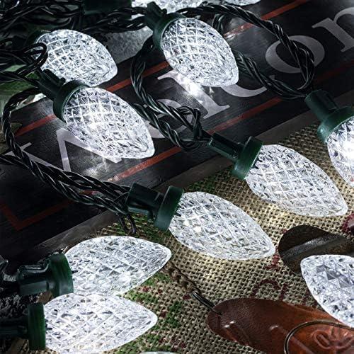 AWQ 200LED 146.9 FT C9 Christmas Lights Fairy Twinkle String Lights White