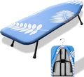 SheeChung Small Ironing Board 12"x32",Mini Ironing Board with Metal Mesh | Foldable,Tabletop,Hanging Hook,Cotton Cover,Heat Resistant Pad,Space Saving,Non-Slip Feet,Fits for Dorm Travel Sewing Room