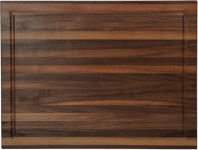 Walnut Cutting Board for Kitchen, USA Grown Hardwood, 20 x 15, with Invisible Inner Handle, Prefinished with Food-Grade Oil, Suitable for Kitchen Edge Grain, 1-1/2" Thick