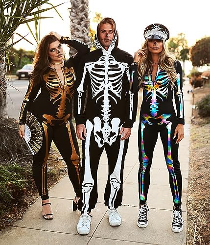 Tipsy Elves Sexy Halloween Skeleton Bodysuit for Women - One Piece Costume