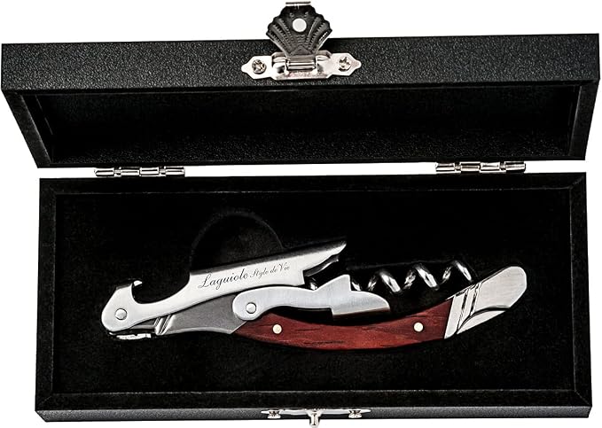 Laguiole Style de Vie Corkscrew, Bottle Opener with Foil Cutter, Rosewood