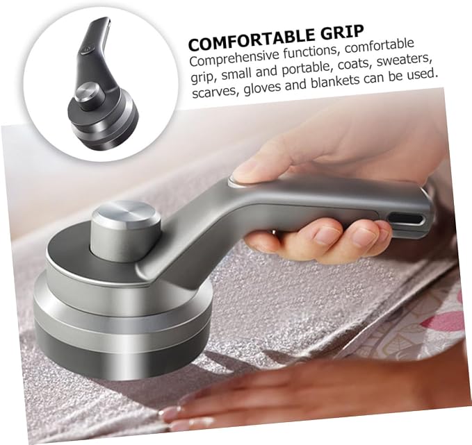 Baluue 1pc USB Rechargeable Lint Remover Electric Fabric Shaver for Clothes Pet Hair and Fuzz Compact Portable Design for Sweaters Sofas Curtains and Blankets