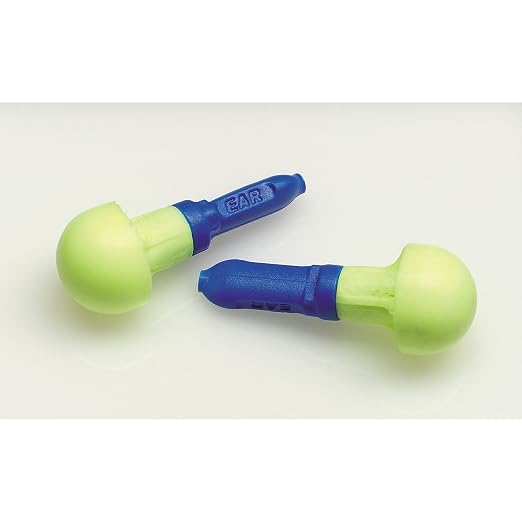 3M E-A-R Push-Ins Earplugs 318-1000, 28.0 dBs, 100 Pair, ANSI, Uncorded, No Roll, Push to Fit, Poly Bag