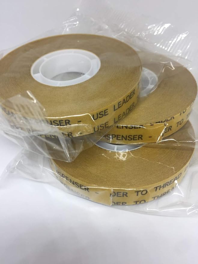 ATG Transfer Gun Double Side Refill Tapes, Reverse Wound Adhesive Transfer Tape Acid Free Gold Paper Liner ATG-7502, 1/2" X 36YD Pack of 6