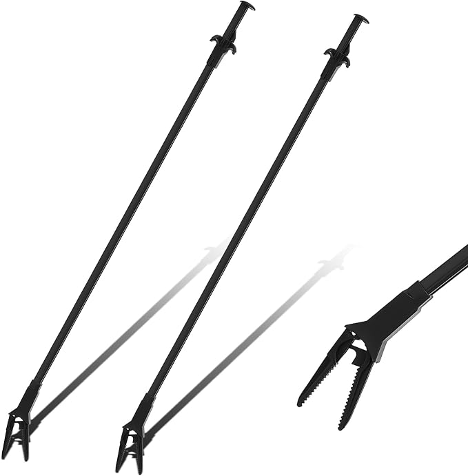 Gisafai 2 Pcs Plastic Aquarium Tongs Long Aquarium Tweezers Multi Purpose Trimming Feeding Aquariums Tools for Fresh Water Saltwater Fish Tanks Coral Plant (27 Inch)