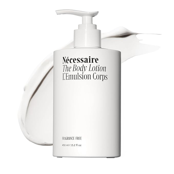 Nécessaire The Body Lotion - Fragrance-Free - Multi-Peptide Moisturizer - Firming Body Lotion for Women + Men. 2.5% Niacinamide. Non-Comedogenic + Hypoallergenic for Sensitive Skin – 450ml/15.2 fl oz