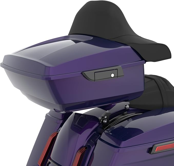 Advanblack 2025 RG Tour Trunk Pack Mystic Shift King Tour Trunk Pack Luggage +Wrap-Around Backrest Pad for '97-'25 Harley Touring Road King Street Glide Electra Glide CVO models
