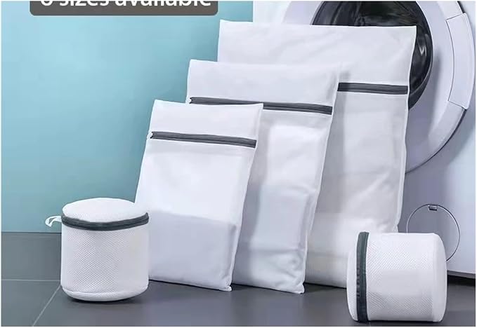 Laundry Bag Reusable Mesh Wash Bag With Non Rust Zipper Clothes Protection Net Washing Machine Universal(1PC-15x16CM)