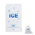 100 PACK 8 lb. Plastic Ice Bags with Cotton Draw String 11 x 19 Inch Heavy-Duty Plastic Ice Storage Bags with Draw String (2mil Thickness) | Heavy-Duty Plastic Ice Storage Bags with Draw String (2mil Thickness)