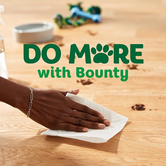 Bounty Paper Towels Quick Size, White, 16 Family Rolls = 40 Regular Rolls