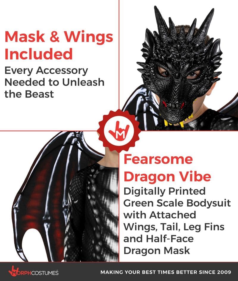 Morph Dragon Costume Kids, Dragon Wings, Halloween Costumes for Kids