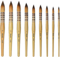 9PCS Biaelk16RT Professional Mop Acrylic Paint Watercolor Brushes Set Taklon Hair Large Round Pointed Tip Wooden Handle Size12345681012 for Watercolor,Pottery,Wash,Gouache,Face Painting
