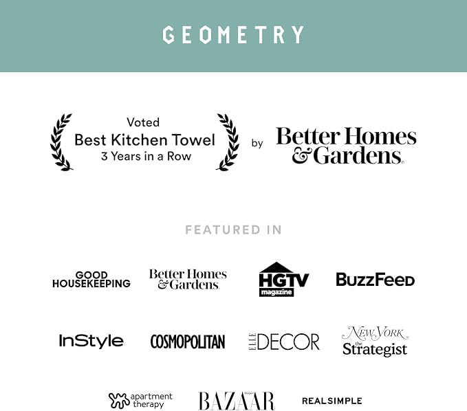 GEOMETRY Tea Towels – Spring & Summer Collection – Quick-Dry, Ultra-Absorbent, Reusable Microfiber Kitchen Towels for Drying & Cleaning - Field of Gold - 1 Pack