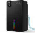 98 OZ Small Dehumidifier for Home 1000 Sq Ft, Quiet Dehumidifier with Drain Hose, Auto Shut-Off, Sleep Mode, 7-Color Light for Basement, Bedroom, Bathroom, Closet, RV (Pure Black)