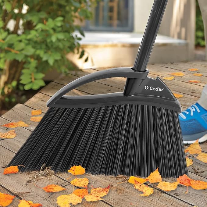 O-Cedar Angle Broom 157950 Outdoor Power Angle Broom, Assorted Colors (pack of 4)