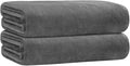 JML Quick Dry Microfiber Bath Towel, 30x60 Inches, Set of 2 | Large Absorbent Camping Towel for Gym, Yoga, Swimming - Lightweight with Loop, 7X Water Absorption, No Fading & No Lint