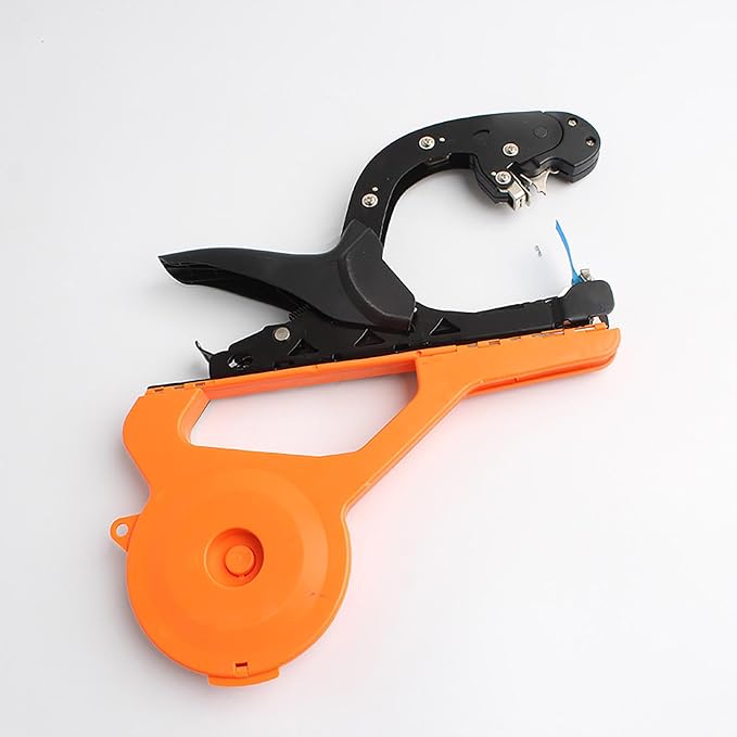 Plant Tying Machine Plant Tying Tool Garden Tape Gun Plant Tie Machine Tie Up Plant Tying Machine Plant Strapping Machine Garden Agricultural Tools for Grape Tomato Cucumber Vine, Orange