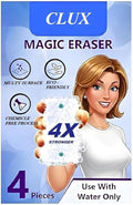 Magic Eraser Cleaning Sponge | Pack of 4 | Chemical-Free, Multi-Purpose Wipe for Effortless Cleaning of Kitchen, Bathroom, Walls, Shoes & More – Tough on Stains, Gentle on Surfaces (AA)