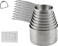 Stainless Steel Measuring Cups set of 8 measuring cups and 1 Magnetic Conversion Chart,1 Locking Ring,The Durable and Portable Kitchen Measuring Kit for Cooking and Baking