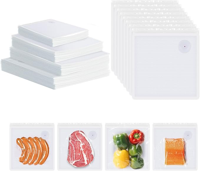 Reusable Vacuum Seal Bags, BPA-Free Food-Grade, Leakproof & Odor-Resistant, Freezer & Microwave Safe, Heavy-Duty Clear Bags for Meat, Seafood, Snacks, Dry Goods, 30 Pack (11.81" x 13.39")