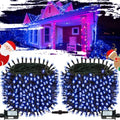 OZS Connectable 2-Pack 164Ft 400LED Christmas String Lights, Blue