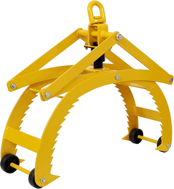 Automatic Grip and Release Log Tongs with 360° Swivel, 3300 LBS Capacity