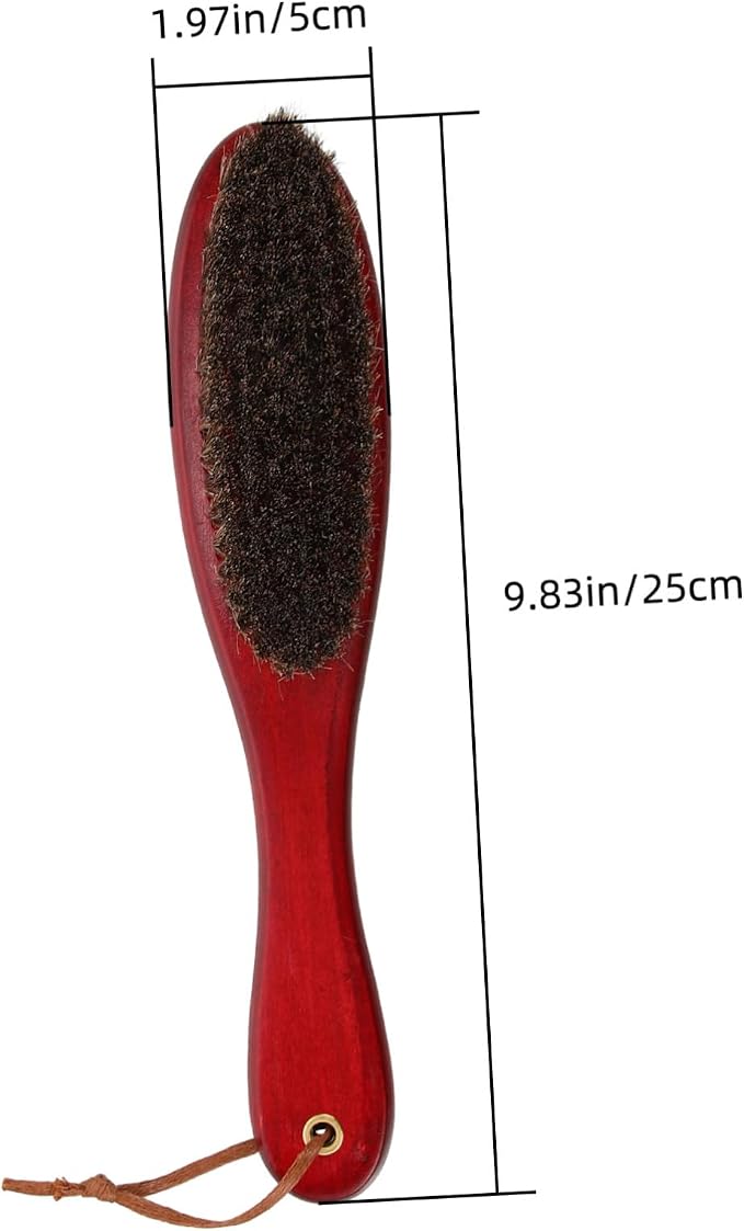 NOLITOY 3pcs Handle Horsehair Shoe Brush Cleaning Tool for Boot Care Efficient Polishing for Footwear