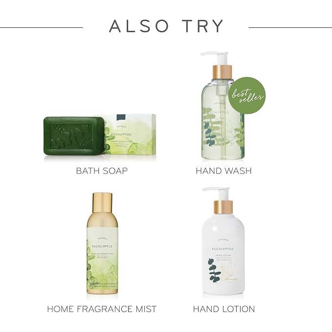 Thymes Hand Wash Refill - Scented Liquid Hand Soap Refill - Deeply Cleansing & Hydrating Formula - Liquid Soap with Aloe Vera & Jojoba Oil - Plant-Based Skin Care (Eucalyptus, 24.5 fl oz)
